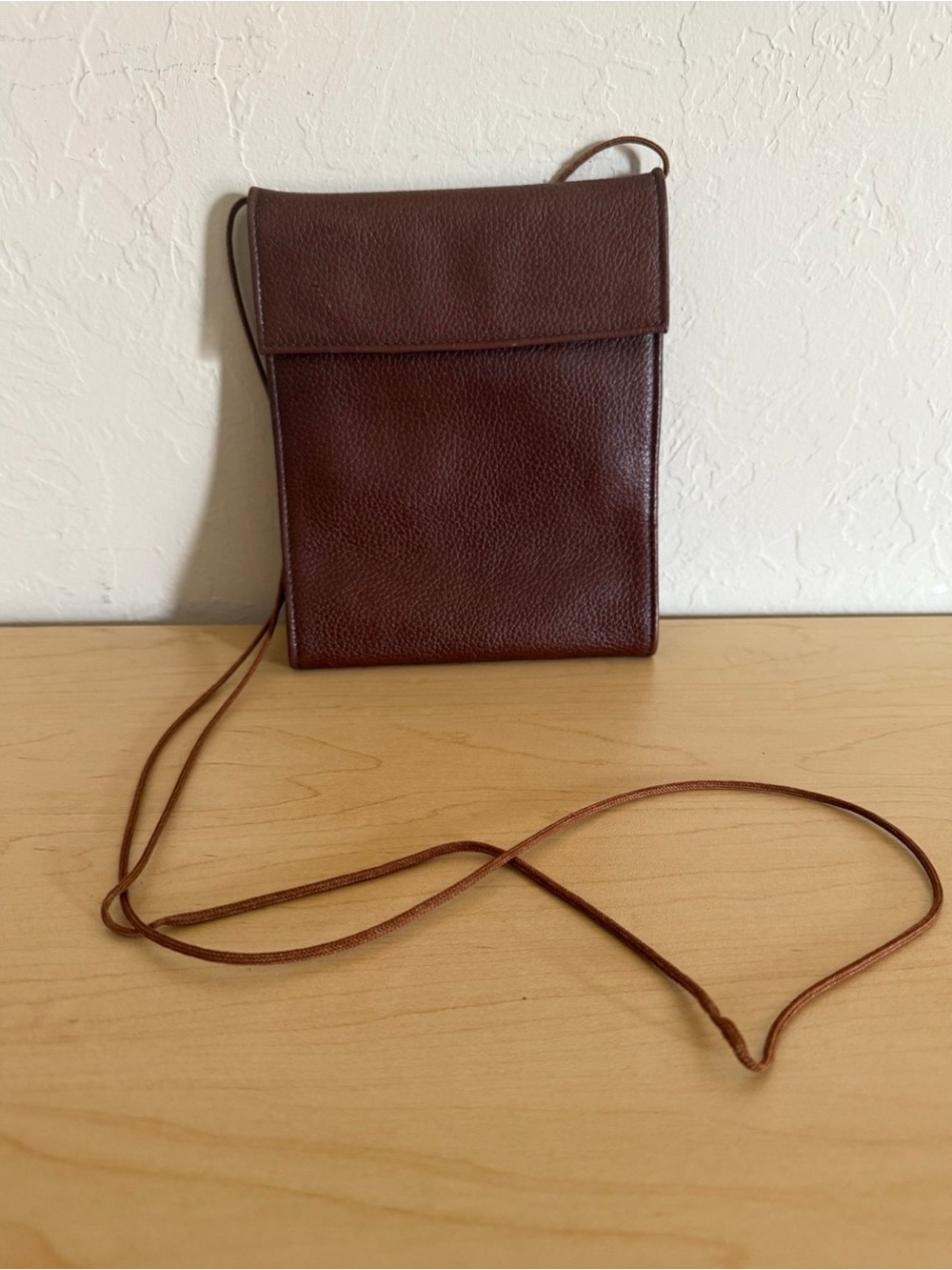 J.P. Ourse + Cie Brown Genuine Leather Crossbody Sling Bag 7x5.75 in